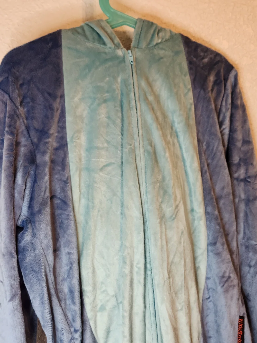 Disney Spirit Stitch Plush Hooded Onesie - Blue Character Jumpsuit Lilo youth L